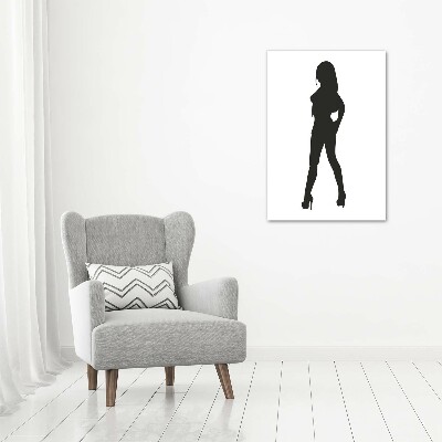 Large canvas wall art A woman's silhouette