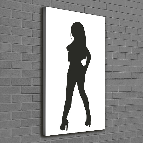 Large canvas wall art A woman's silhouette