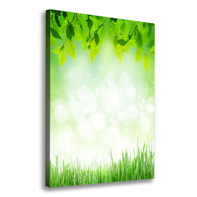 Large canvas wall art Leaves and grass