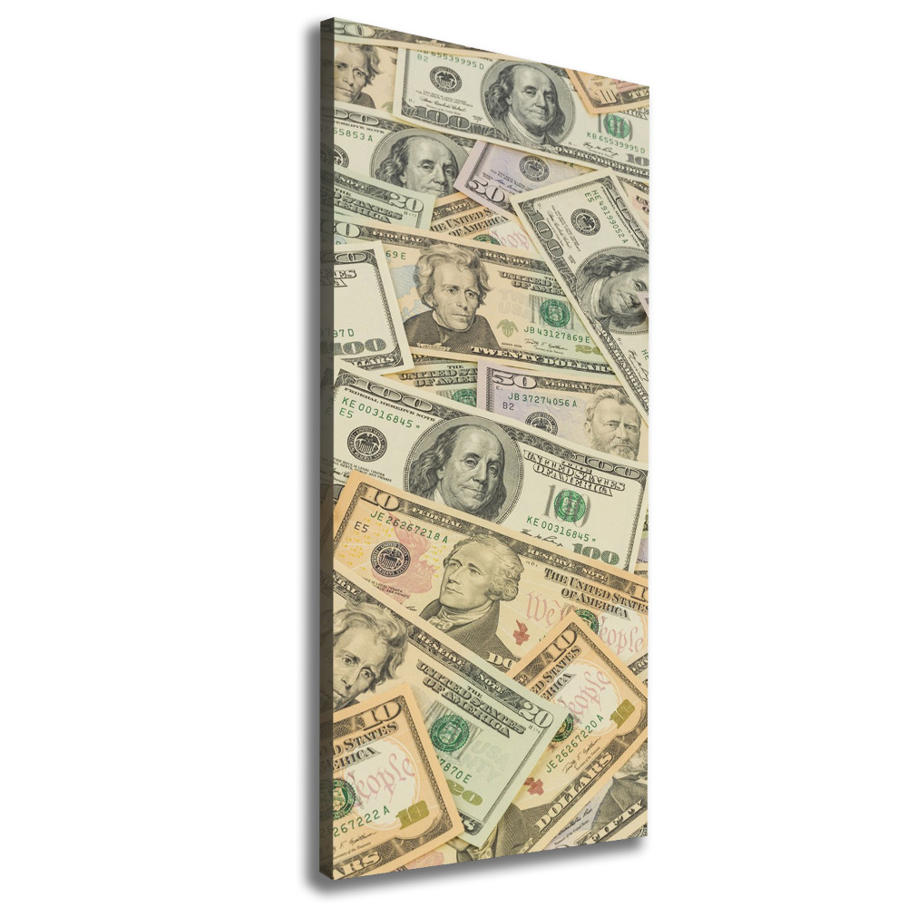 Canvas wall art Dollars banknotes