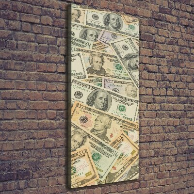 Canvas wall art Dollars banknotes