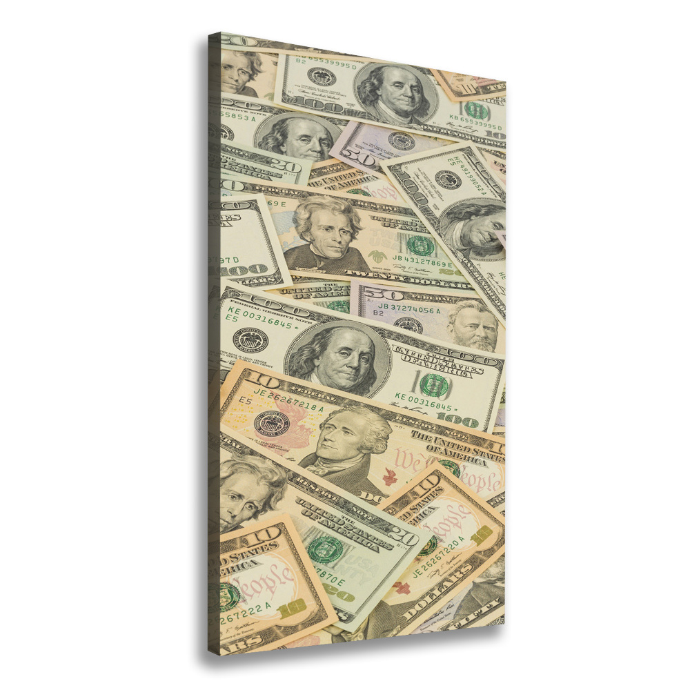 Canvas wall art Dollars banknotes