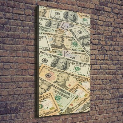 Canvas wall art Dollars banknotes