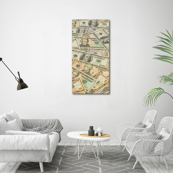 Canvas wall art Dollars banknotes