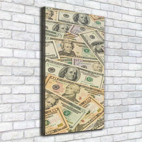 Canvas wall art Dollars banknotes