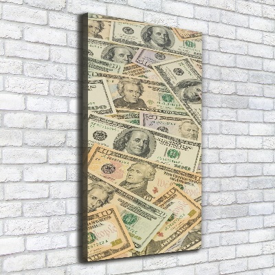 Canvas wall art Dollars banknotes