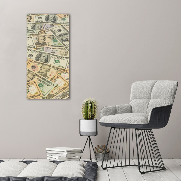 Canvas wall art Dollars banknotes