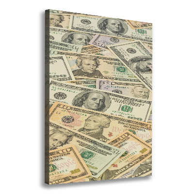 Canvas wall art Dollars banknotes