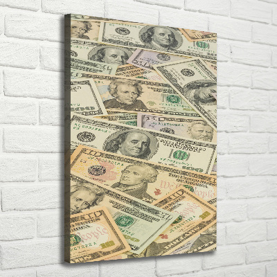 Canvas wall art Dollars banknotes