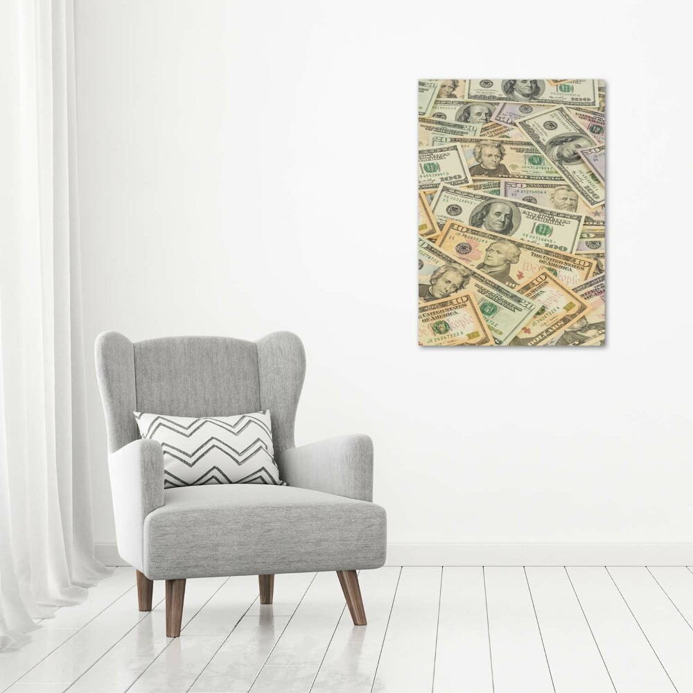 Canvas wall art Dollars banknotes