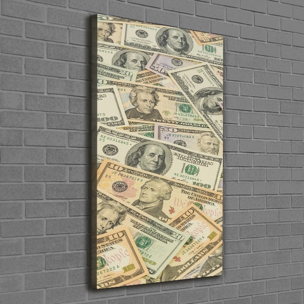 Canvas wall art Dollars banknotes