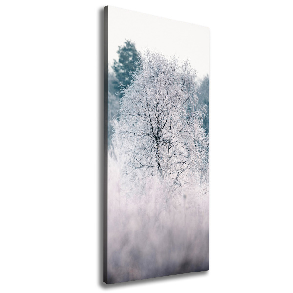 Wall art canvas large Forest in winter