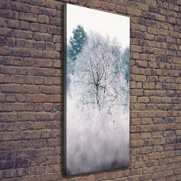 Wall art canvas large Forest in winter