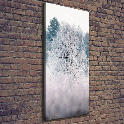 Wall art canvas large Forest in winter