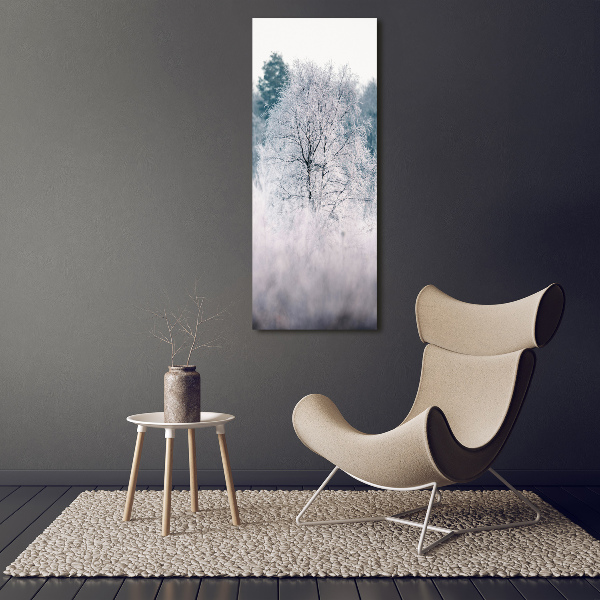 Wall art canvas large Forest in winter