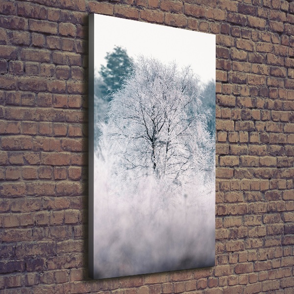 Wall art canvas large Forest in winter