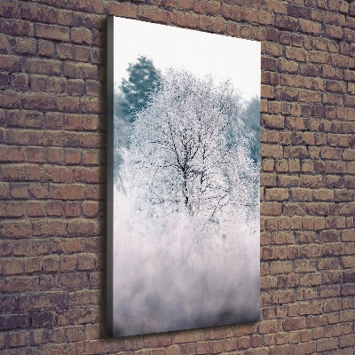 Wall art canvas large Forest in winter