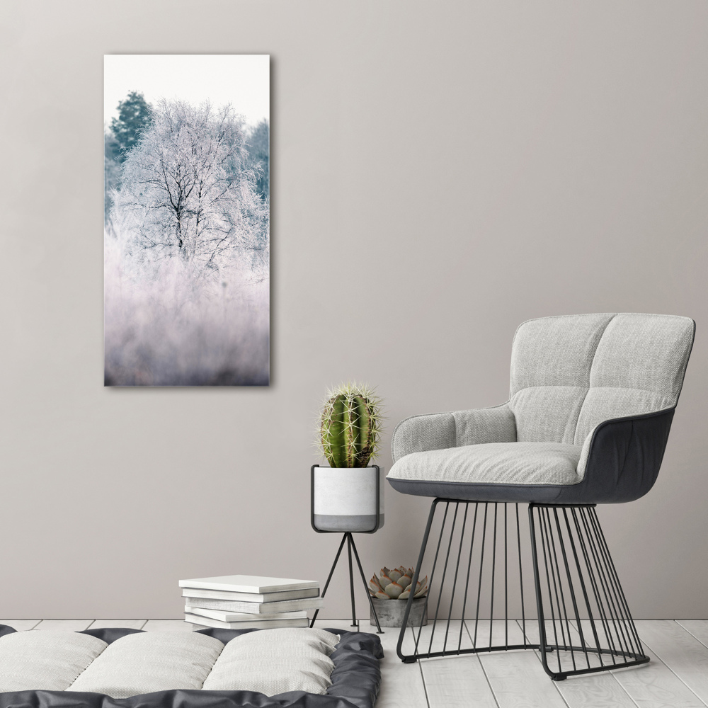 Wall art canvas large Forest in winter