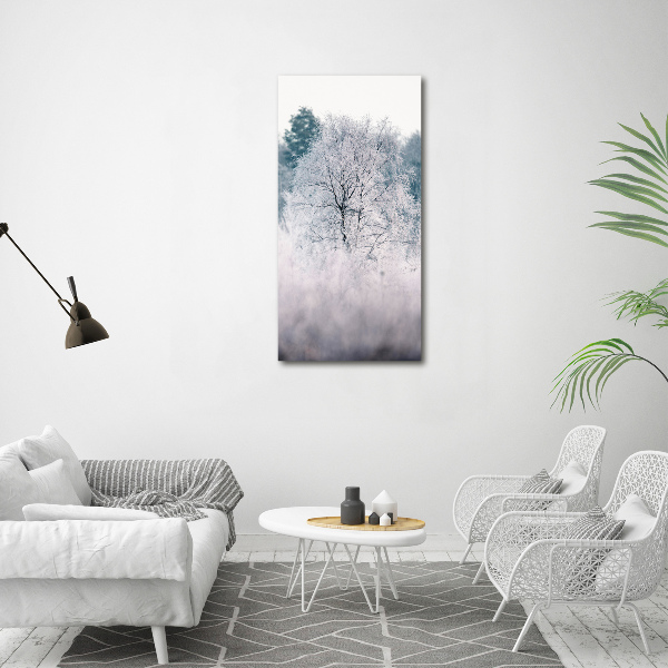 Wall art canvas large Forest in winter