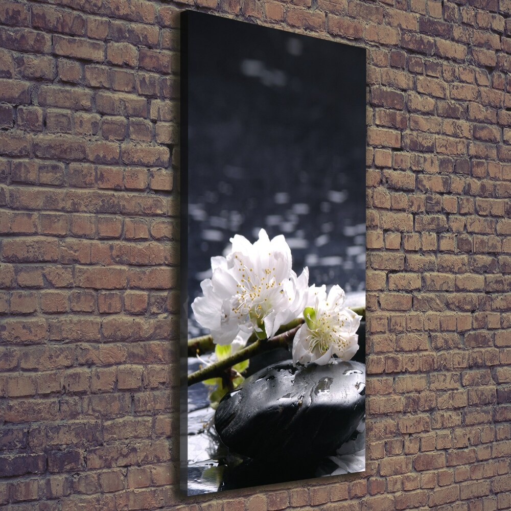 Canvas wall art Flowers and stones