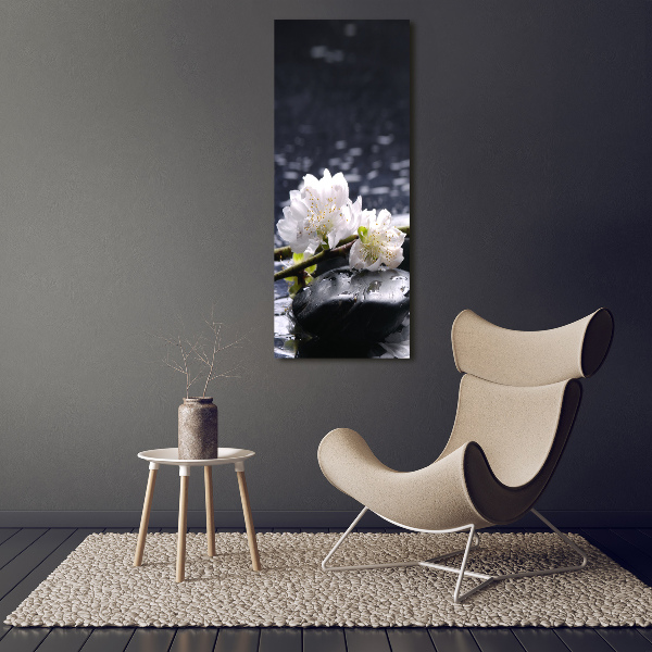 Canvas wall art Flowers and stones