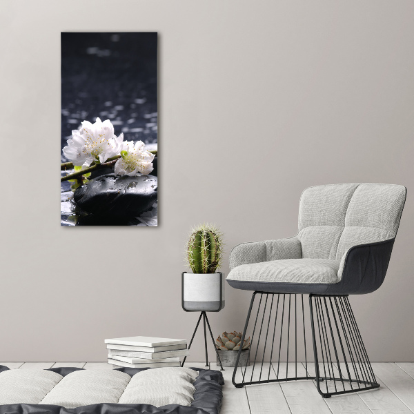 Canvas wall art Flowers and stones