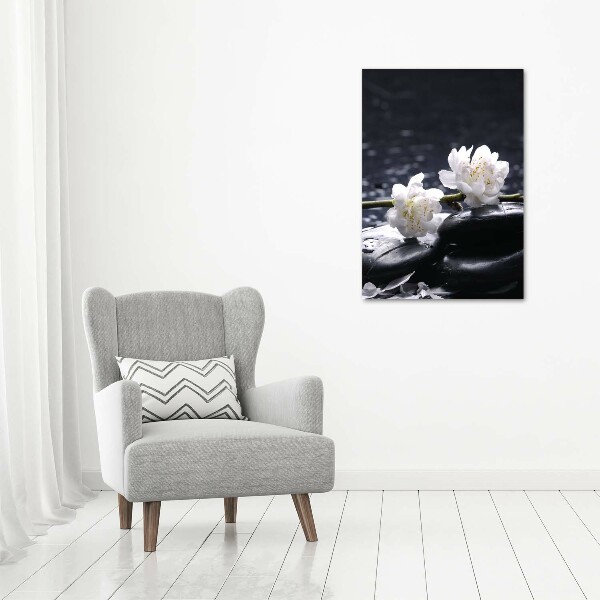 Canvas wall art Flowers and stones