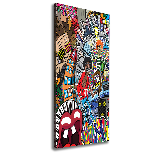 Large canvas wall art Musical collage