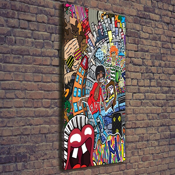 Large canvas wall art Musical collage