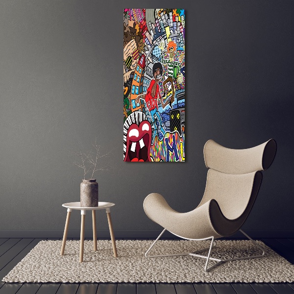 Large canvas wall art Musical collage