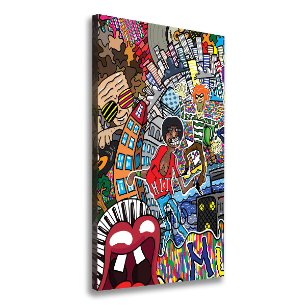 Large canvas wall art Musical collage