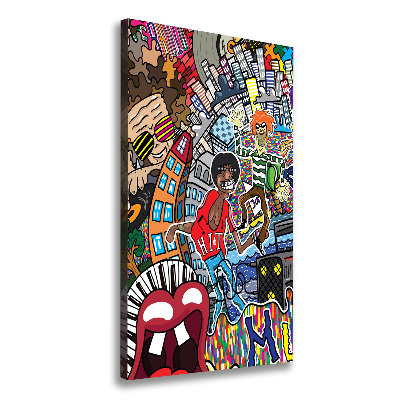 Large canvas wall art Musical collage