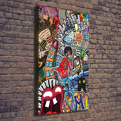 Large canvas wall art Musical collage