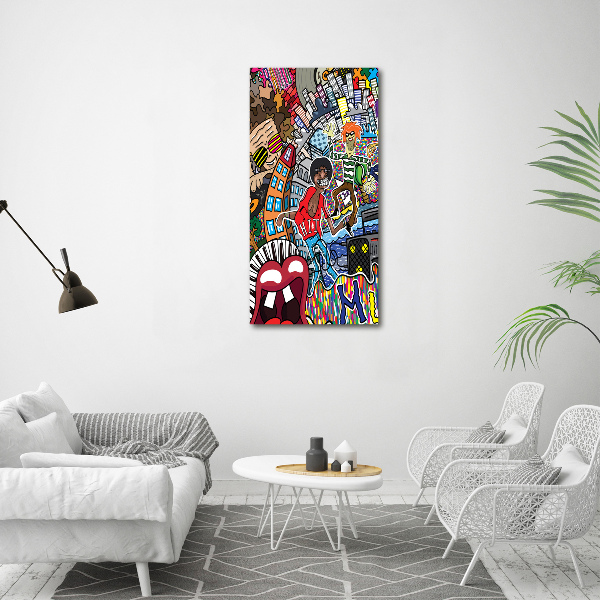 Large canvas wall art Musical collage