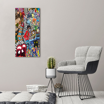 Large canvas wall art Musical collage