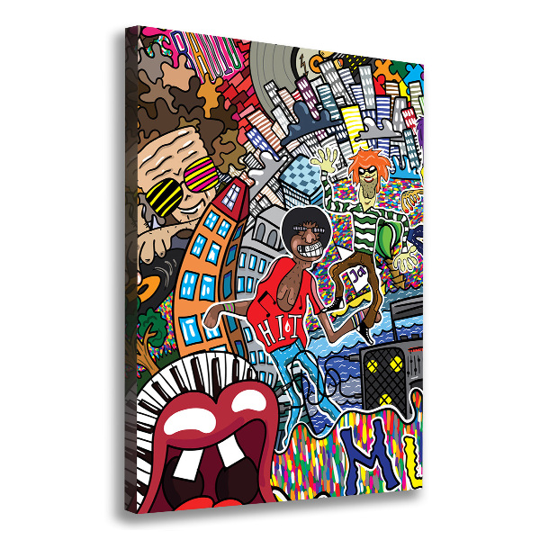 Large canvas wall art Musical collage