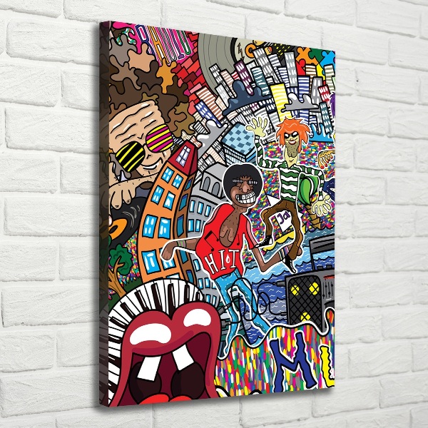 Large canvas wall art Musical collage