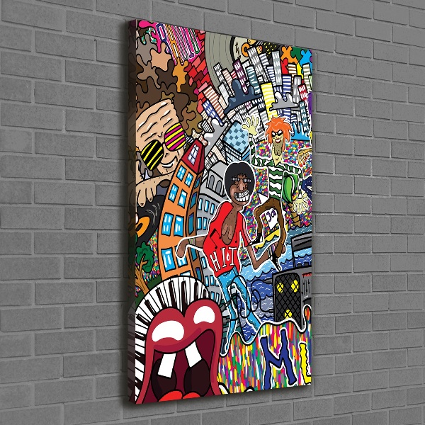 Large canvas wall art Musical collage