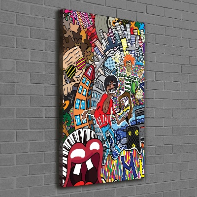 Large canvas wall art Musical collage