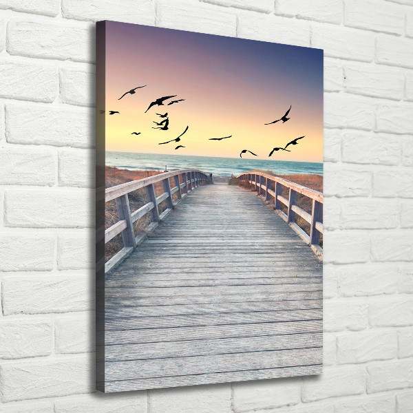 Canvas wall art Path to the beach