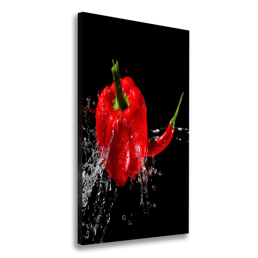 Canvas wall art Two peppers