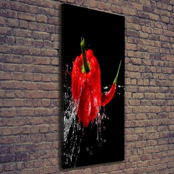 Canvas wall art Two peppers