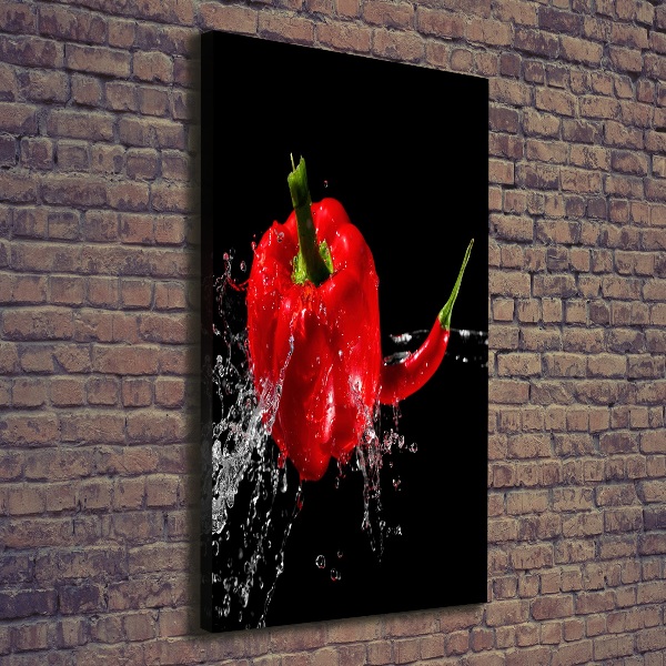 Canvas wall art Two peppers