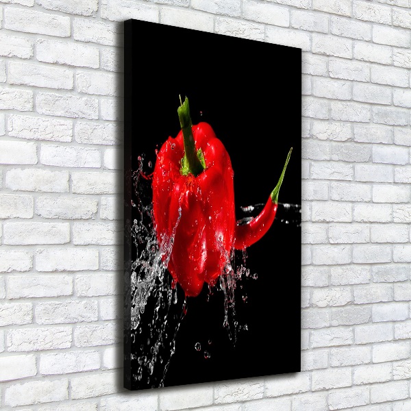 Canvas wall art Two peppers