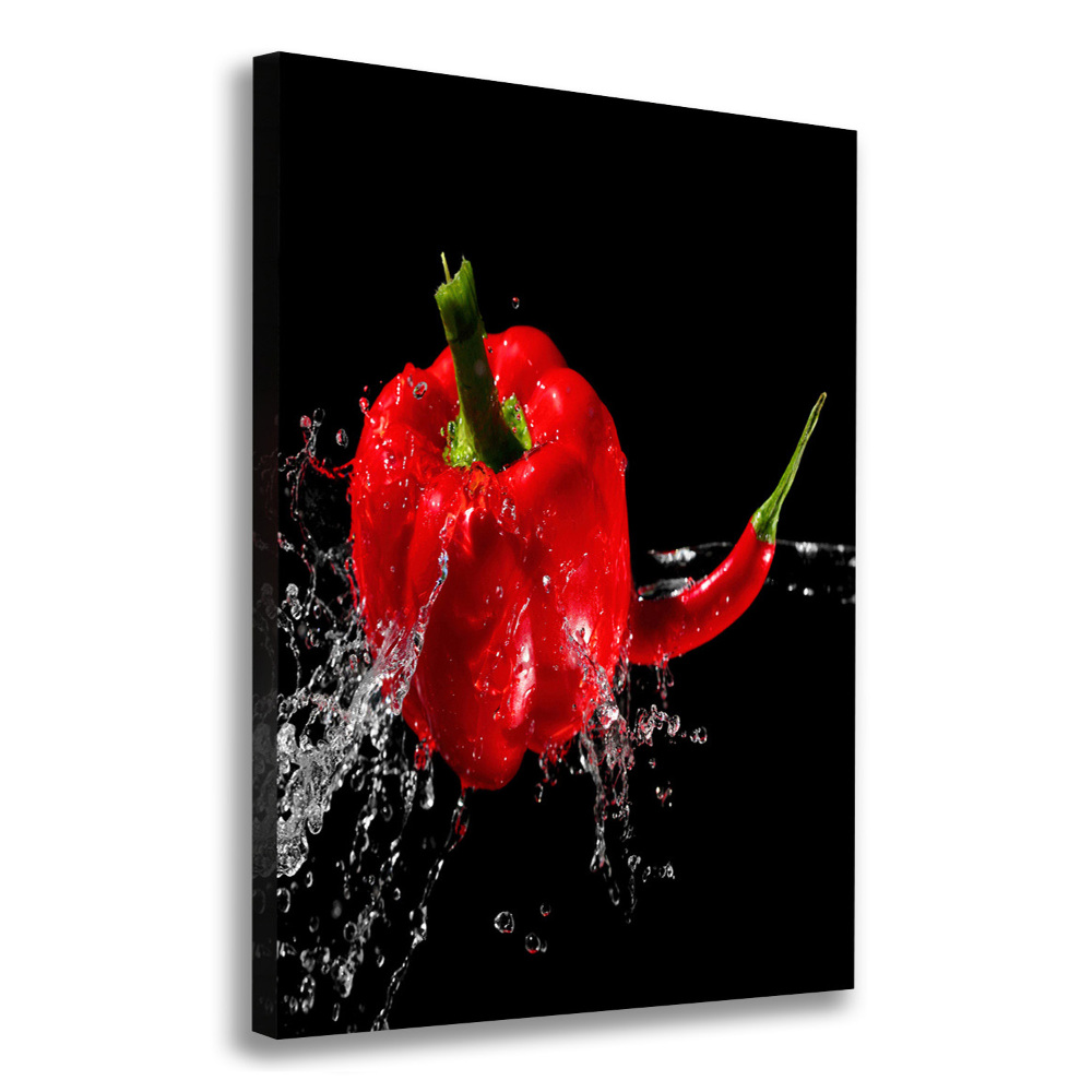 Canvas wall art Two peppers