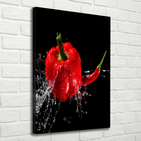 Canvas wall art Two peppers