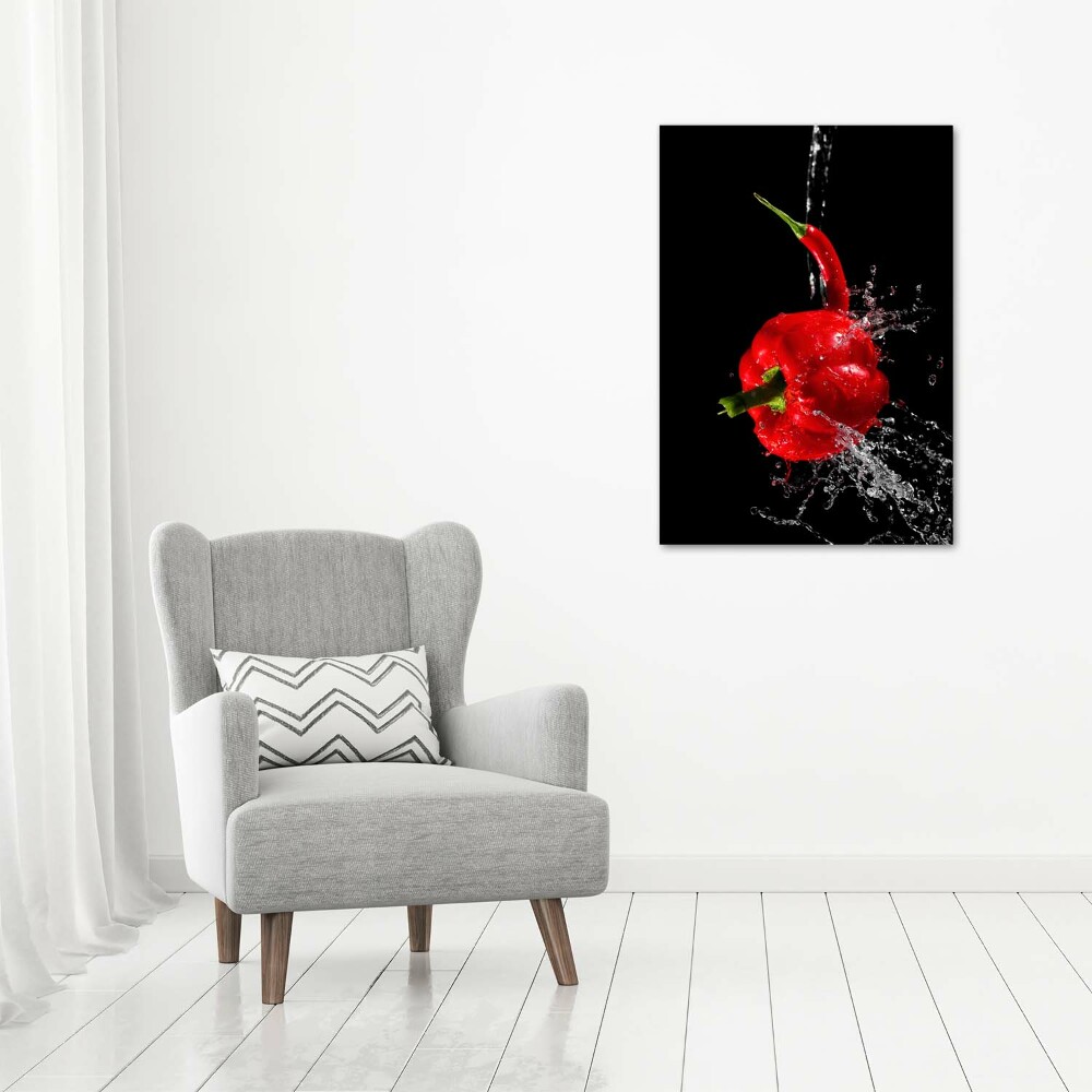 Canvas wall art Two peppers