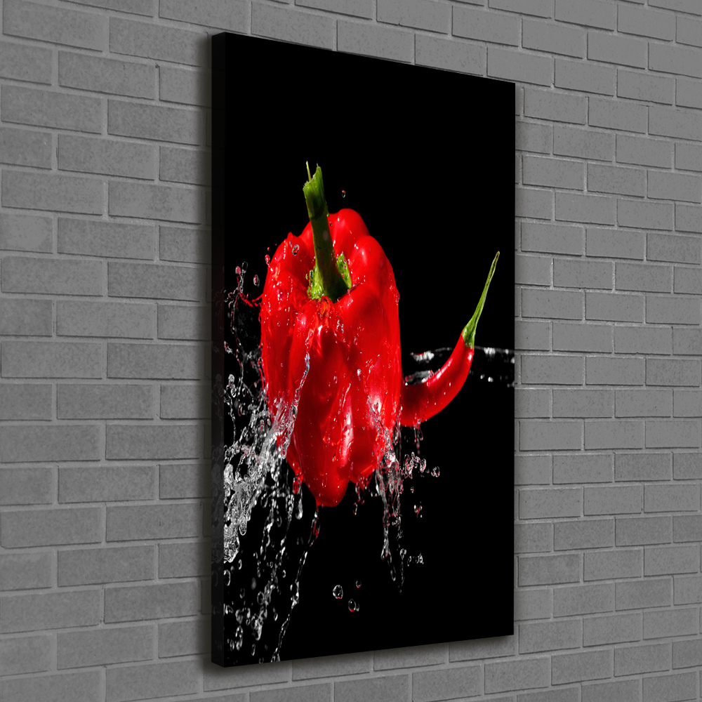 Canvas wall art Two peppers