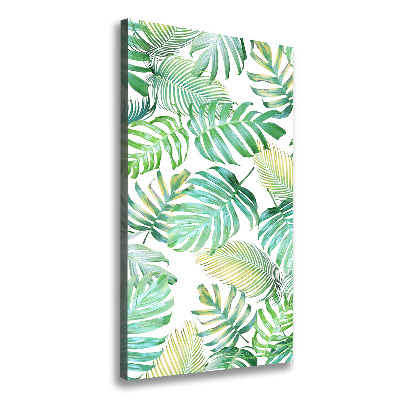 Canvas wall art Tropical leaves