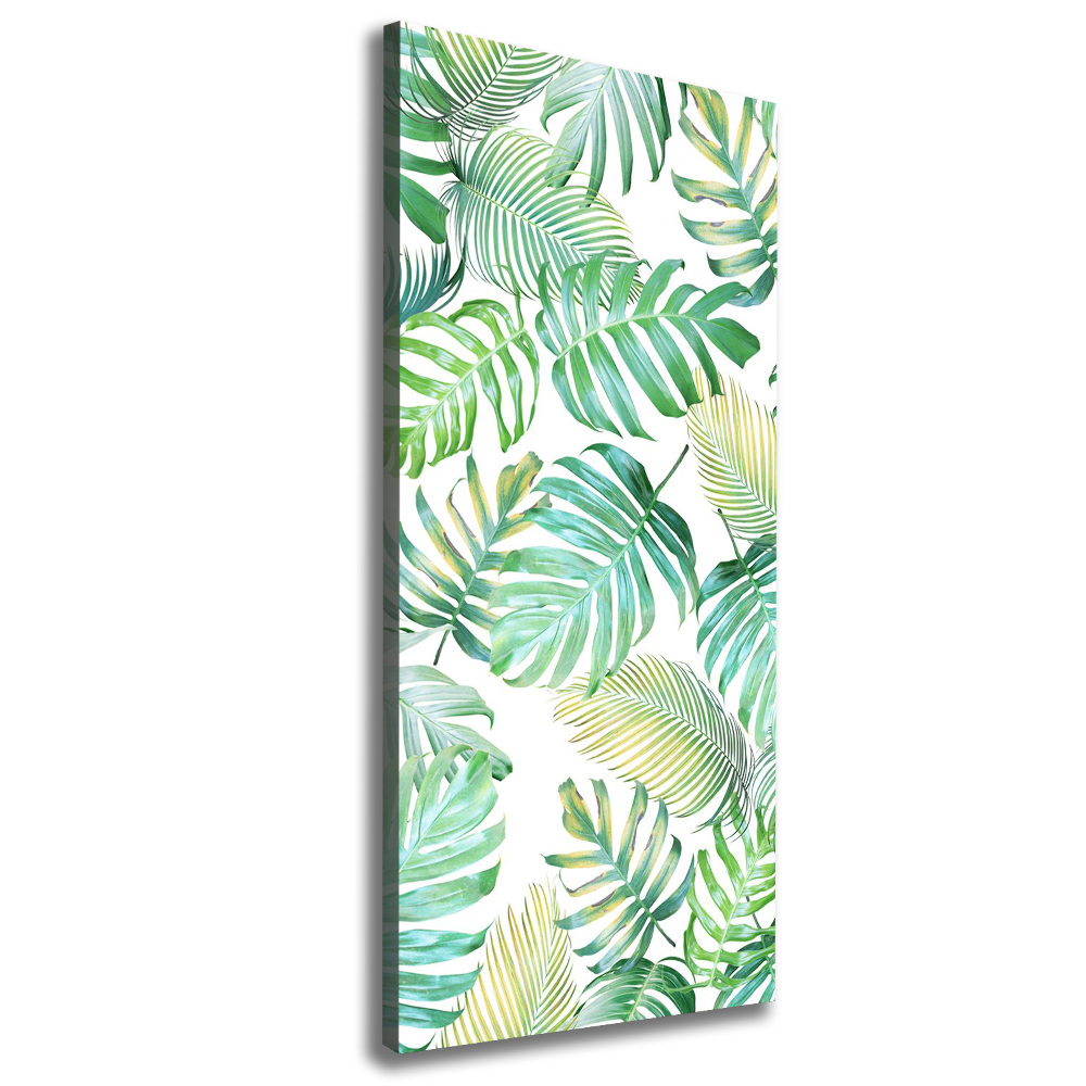 Canvas wall art Tropical leaves